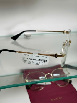 Gọng kính khoan Cartier mạ vàng mã CT04140.001